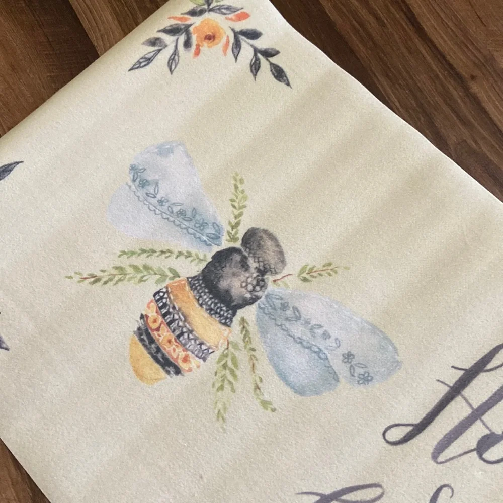 NEW! Cottage Farmhouse Queen Honey Bee Home Sweet Home Welcome Door Matt Rug